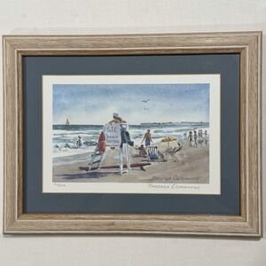 Barbara Ostrander Sea Isle City NJ Beach Patrol Lifeguard Print 92/500 Framed